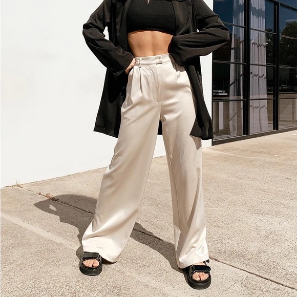 ❌SOLD❌Princess Polly Amalia Pants in Beige - Picture 4 of 12